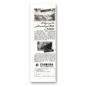1946 Florida Print Ad | Long As You Live