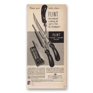 1946 Flint Knives Print Ad | Bless Your Lucky Stars