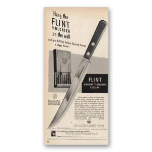 1946 Flint Knives Print Ad | Flint Holdster On The Wall