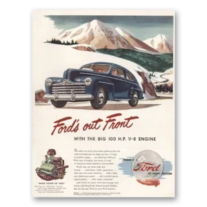 1946 Ford Print Ad | Big 100hp