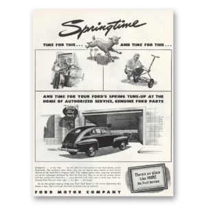 1946 Ford Parts and Service Print Ad | Springtime