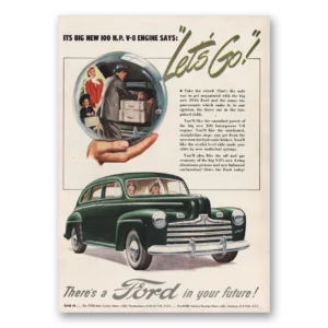 1946 Ford Print Ad | Take Wheel