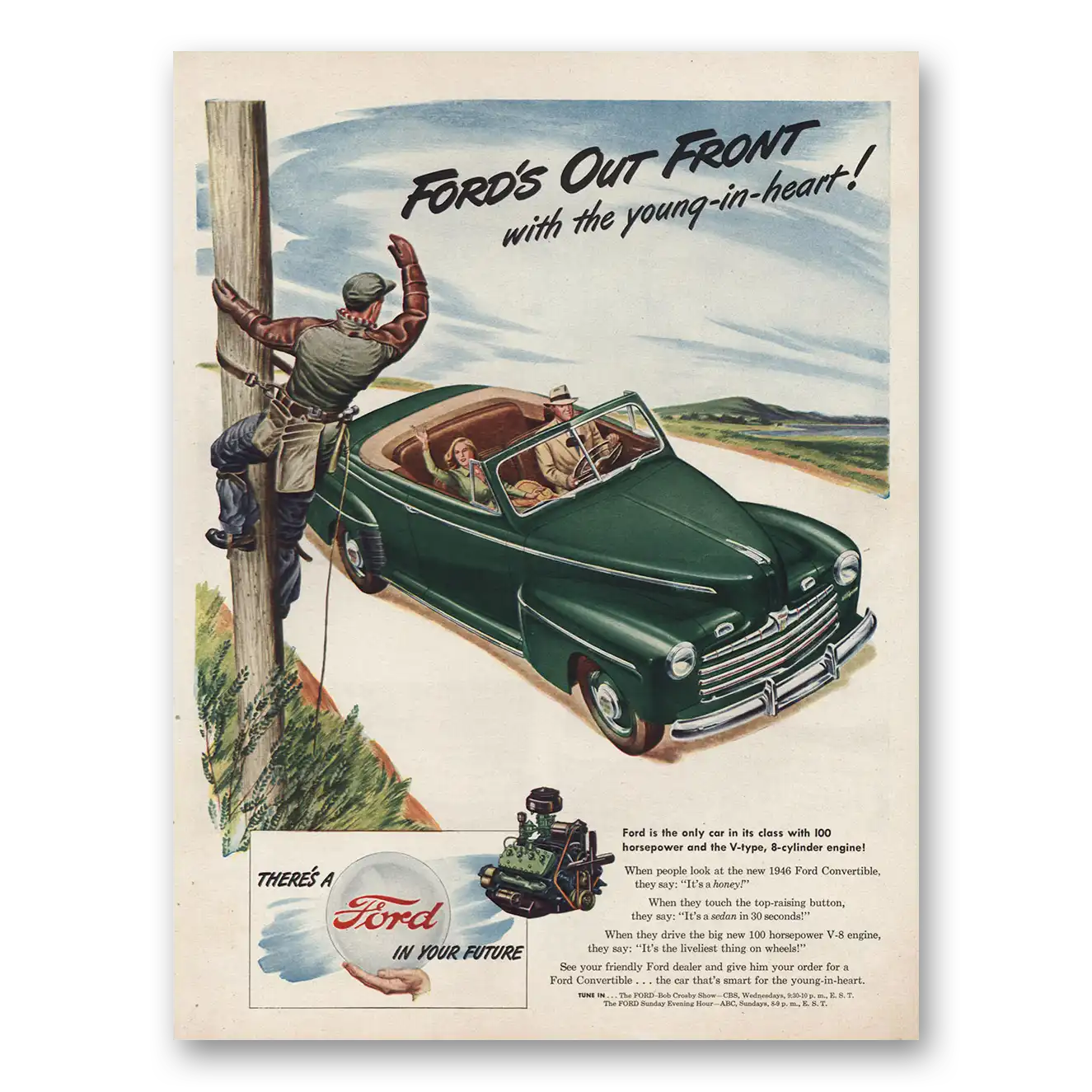 1946 Ford Print Ad | Fords Out Front