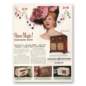 1946 General Electric Radio Print Ad | Susanna Foster
