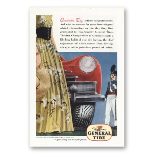 1946 General Tire Print Ad | Graduation Day