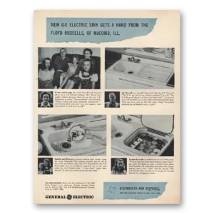 1946 General Electric Sink Print Ad | Floyd Russells