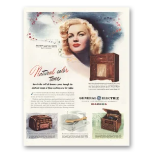 1946 General Electric Radio Print Ad | June Haver