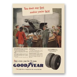 1946 Goodyear Tires Print Ad | 88 Million