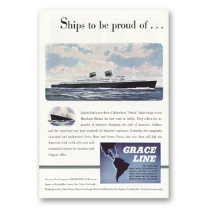 1946 Grace Line Print Ad | Ships Proud Of
