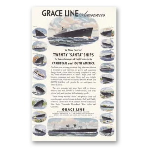 1946 Grace Line Print Ad | Santa Ships