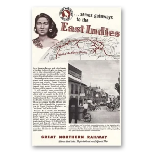 1946 Great Northern Railway Print Ad | East Indies
