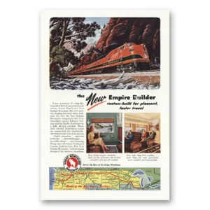 1946 Great Northern Railway Print Ad | Faster Travel