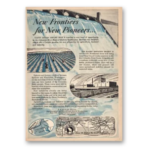 1946 Great Northern Railway Print Ad | Coulee Dam