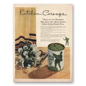 1946 Green Giant Print Ad | Kitchen Corsage