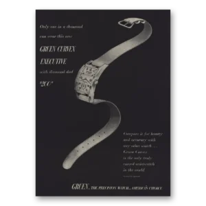 1946 Gruen Watch Curvex Print Ad | Executive Watch