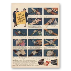 1946 Gruen Watch Print Ad | Nicest Parents