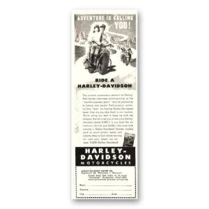 1946 Harley Davidson Print Ad | Adventure