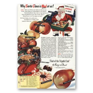 1946 Harry and David Print Ad | Santa Claus