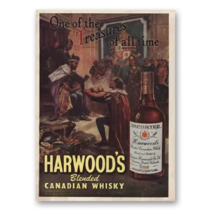 1946 Harwoods Canadian Whisky Print Ad | One Treasures