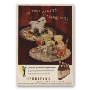 1946 Heublein Cocktails Print Ad | Two Shakes