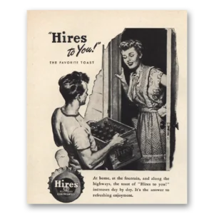 1946 Hires Root Beer Print Ad | At Fountain