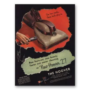 1946 Hoover Vacuum Print Ad | New Beauty