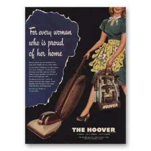 1946 Hoover Vacuum Print Ad | Every Woman