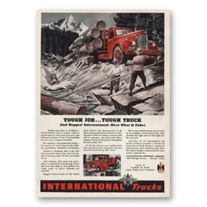 1946 International Trucks Print Ad | Tough Job