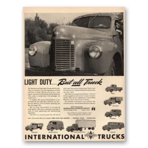 1946 International Trucks Print Ad | Light Duty
