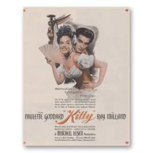 1946 Kitty Movie Promo Print Ad | Paulette Goddard