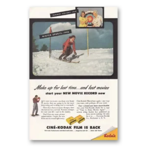 1946 Kodak Film Print Ad | Movie Record