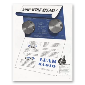 1946 Lear Radio Print Ad | Wire Speaks