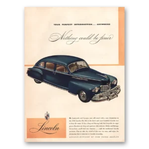 1946 Lincoln Print Ad | Boulevards Byways