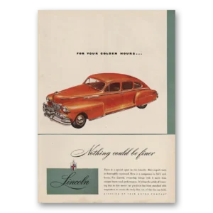1946 Lincoln Sedan Print Ad | Golden Hours