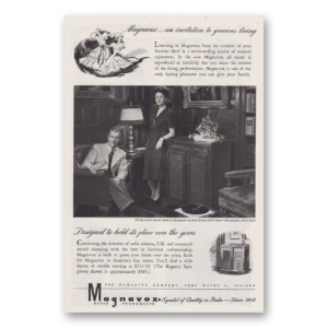 1946 Magnavox Radio Phonograph Print Ad | Ronald Colman