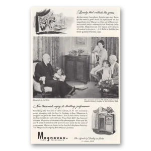 1946 Magnavox Radio Phonograph Print Ad | Cecil B Demille