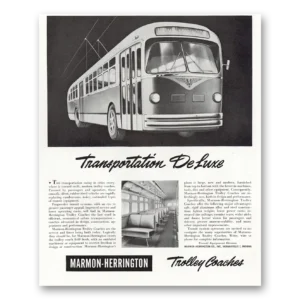 1946 Marmon Herrington Print Ad | Trolley Coaches