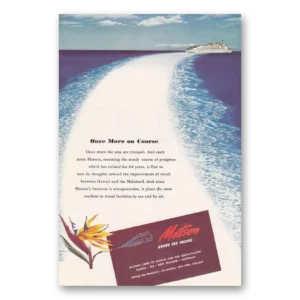 1946 Matson Line Print Ad | Once More