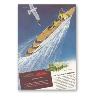 1945 Matson Line Print Ad | Seagull