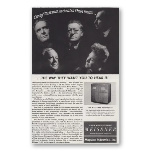 1946 Meissner Radio Phonograph Print Ad | Heart It