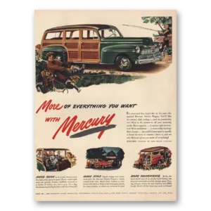 1946 Mercury Station Wagon Print Ad | Everything