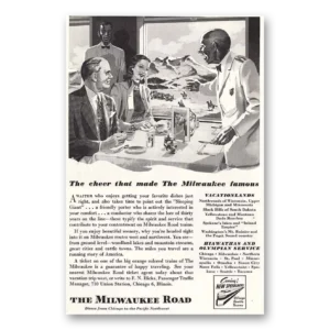 1946 Milwaukee Road Print Ad | Milwaukee Famous