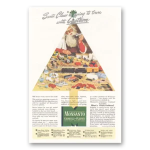 1946 Monsanto Print Ad | Santa Claus