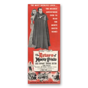 1946 The Return of Monte Cristo Movie Promo Print Ad | Louis Hayward