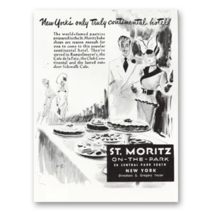 1946 St Moritz on the Park Print Ad | New York