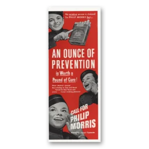 1946 Philip Morris Cigarettes Print Ad | An Ounce Prevention