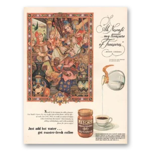 1946 Nescafe Coffee Print Ad | Treasure Treasures