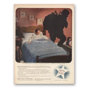 1946 North Star Blankets Print Ad | Santa Claus