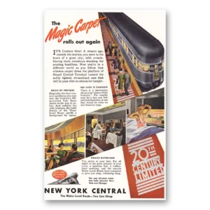 1946 New York Central Print Ad | Magic Carpet