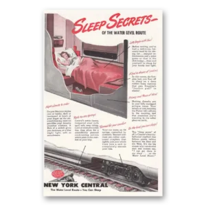 1946 New York Central Print Ad | Sleep Secrets